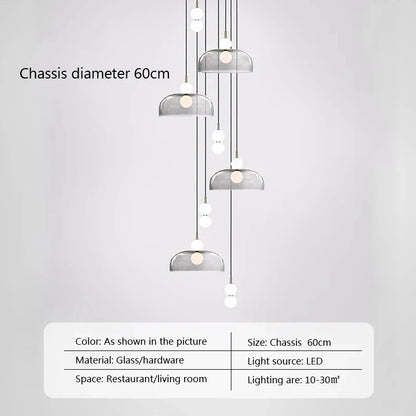 DecorBites™ Glass Ball Pendant Light for Duplex Stairwells, Living Room, Bedroom, and Staircase Decor