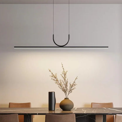 DecorBites™ Black LED Ceiling Chandelier: Modern Simple Kitchen Island Pendant Lamp for Home Decor