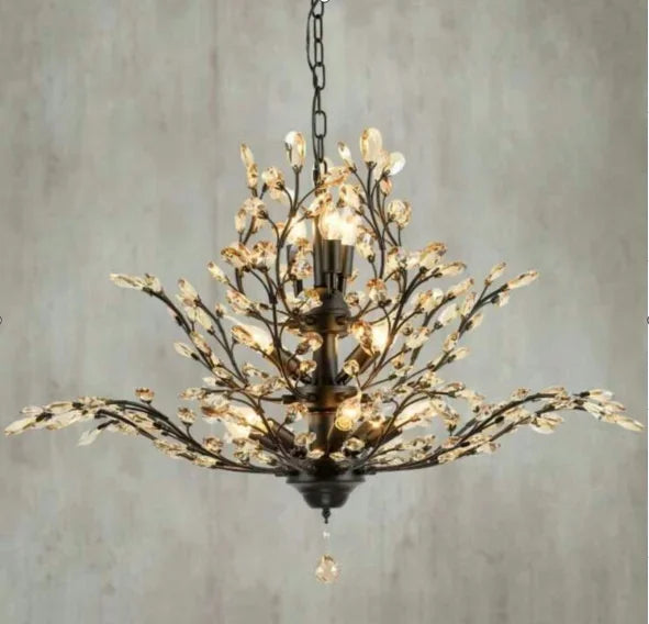 DecorBites™ Crystal Chain Pendant Chandelier LED Lights for Indoor Decor