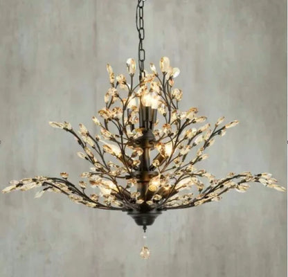 DecorBites™ Crystal Chain Pendant Chandelier LED Lights for Indoor Decor