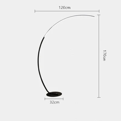 DecorBites™ Arc LED Floor Lamp with Remote Control - Nordic Minimalist Design