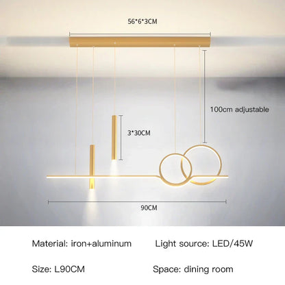 DecorBites™ Black Gold Pendant Lamp | Modern Indoor Light for Dining Room & Kitchen