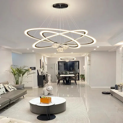 DecorBites™ LED Star Chandeliers: Modern Dimmable Lighting for Living Room Bedroom Decor