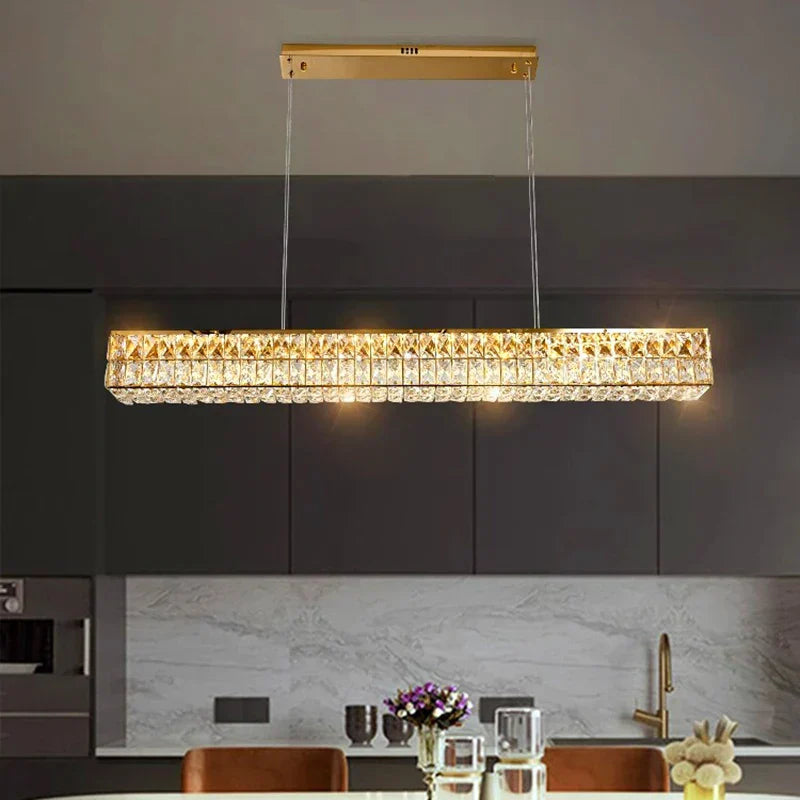 DecorBites™ Crystal Chandelier Pendant Light for Living and Dining Room Lighting