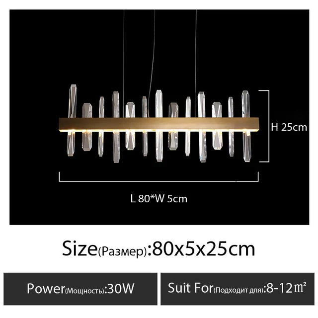 DecorBites™ K9 Luxury Pendant Chandelier: Elegant Indoor LED Lighting for Kitchen, Living Room & Bedroom.
