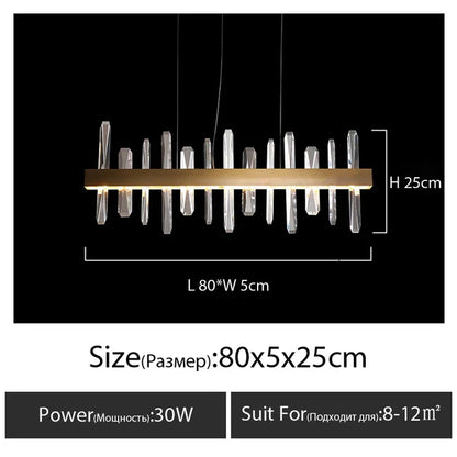 DecorBites™ K9 Luxury Pendant Chandelier: Elegant Indoor LED Lighting for Kitchen, Living Room & Bedroom.