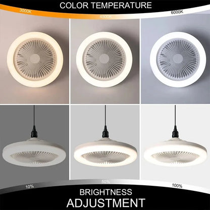 DecorBites™ 2-in-1 Ceiling Fan with Remote Control, Silent Operation, E27 Lighting, Home Décor