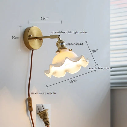 DecorBites™ Ceramic LED Wall Light for Home Indoor Decor Bedroom Bathroom Mirror