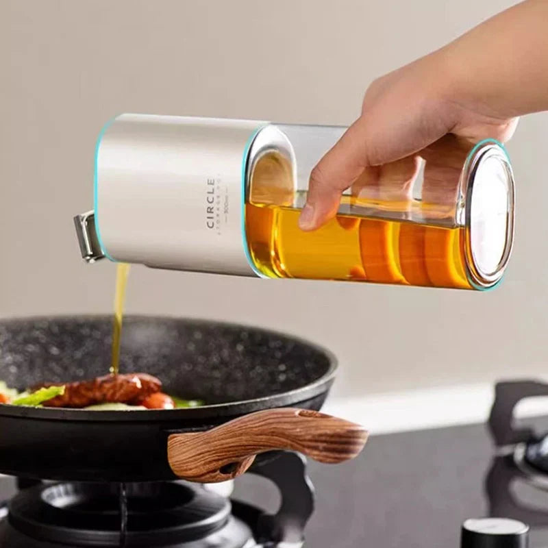 DecorBites™ Automatic Glass Oil Pot Seasoning Bottle - Kitchen Cooking Vinegar Dispenser