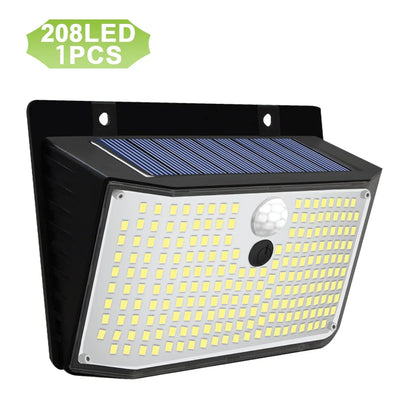 DecorBites™ 208 LED Solar Outdoor Motion Sensor Lights 3 Mode Wireless Waterproof Security