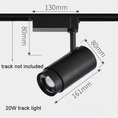 DecorBites™ Adjustable Focus Industrial Black Track Spotlights