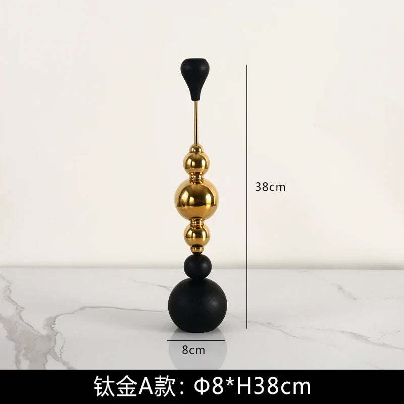 DecorBites™ Golden Stainless Steel Candle Holder for Wedding Decor