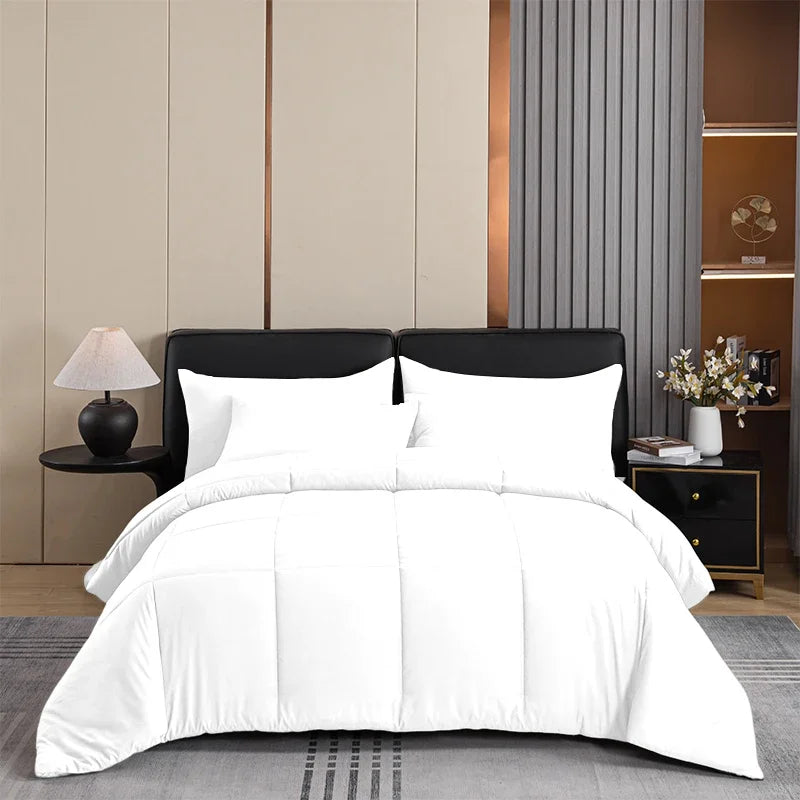DecorBites™ Large Square Quilted Duvet Queen Spring Autumn Blanket, Four Seasons Comfort