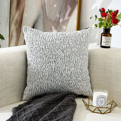 DecorBites™ Geometric Chenille Pillow Cover: Stylish Nordic Jacquard Cushion for Sofa