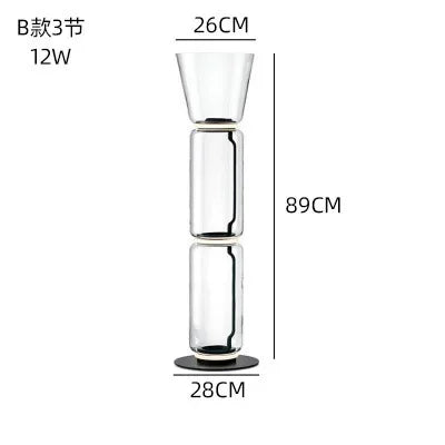 DecorBites™ Heavy Glass LED Floor Lamp: Modern Nordic Light for Living Room and Bedroom