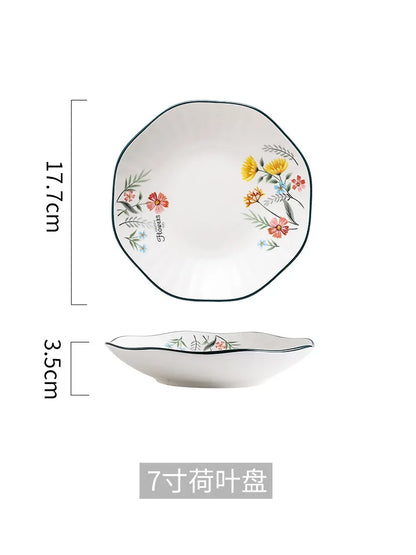 DecorBites™ Bone China Rice Noodles Bowl and Dinner Plate Set