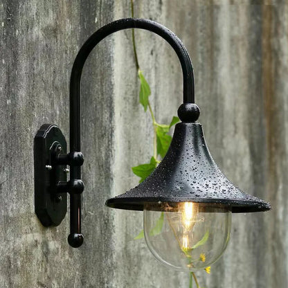 DecorBites™ Black Outdoor Wall Lamp for Country Garden Villa Aisle Balcony Lighting
