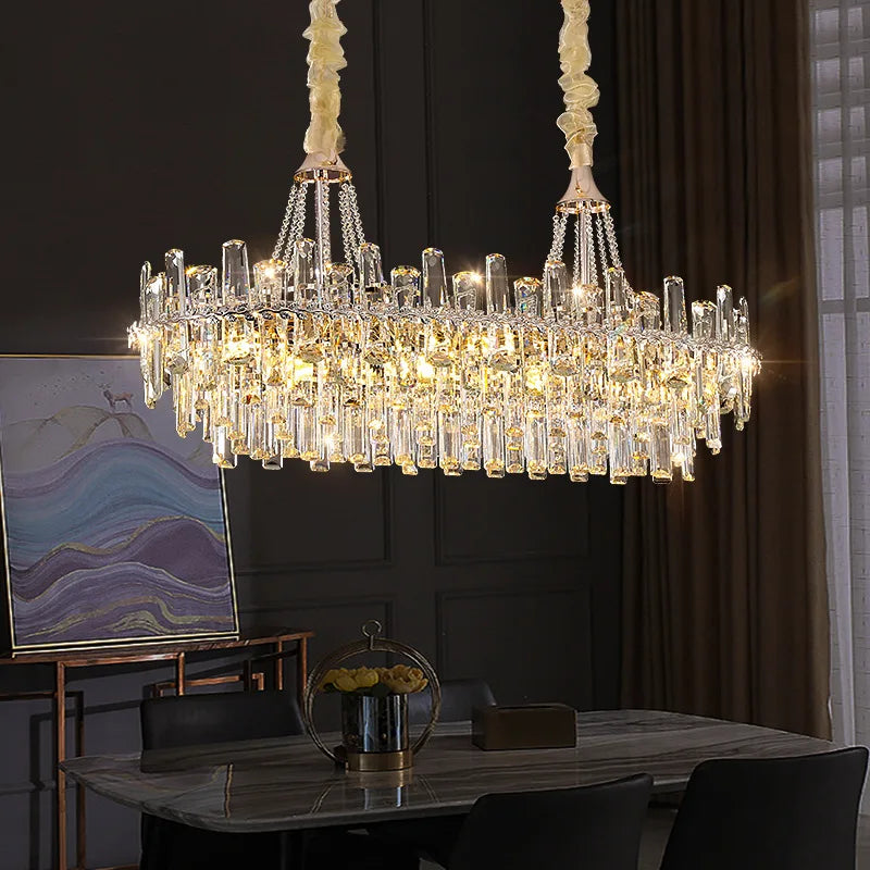 DecorBites™ Crystal Chandelier for Modern Luxe Home, Bedroom, Dining Room Villas
