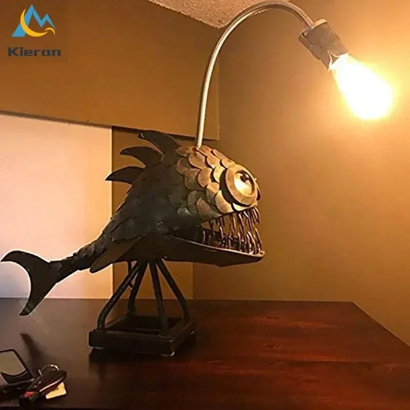 ™ Lantern Fish LED Table Lamp for Bedroom, Study, and Living Room Decor