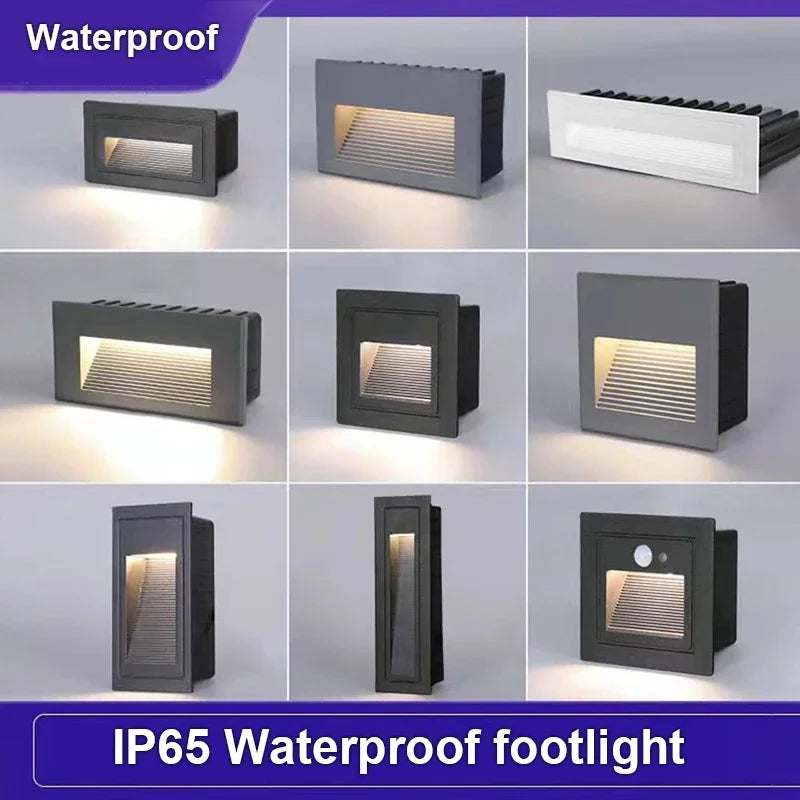 DecorBites™ LED Embedded Wall Light for Outdoor Step&Stair, IP65 Waterproof Recessed Wall Lamp
