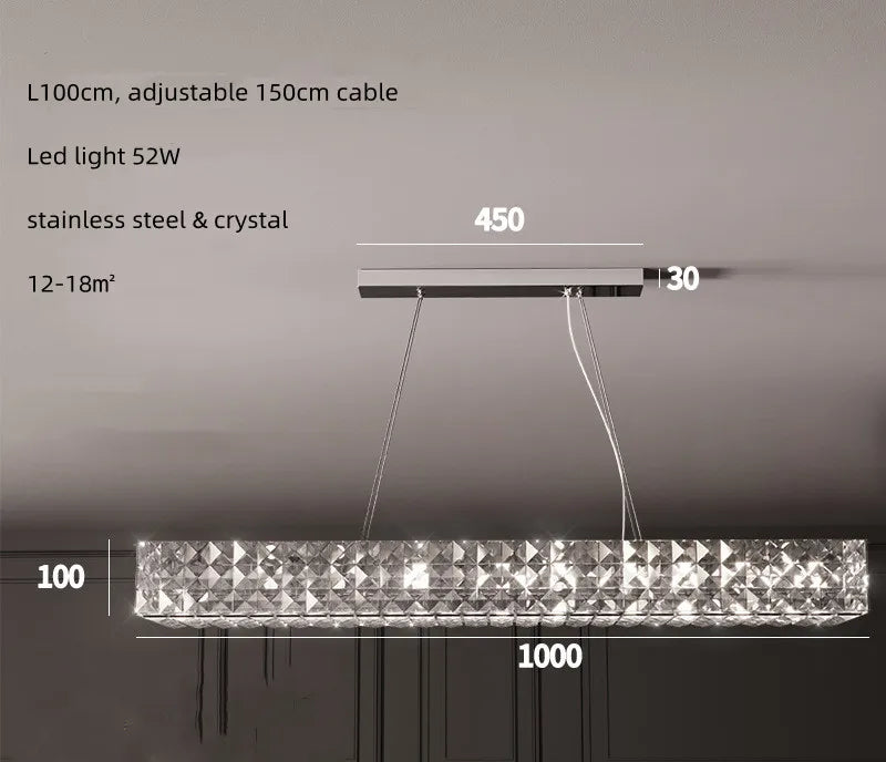 DecorBites™ Crystal LED Chandelier - Modern Luxe Living Room Lighting