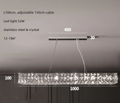 DecorBites™ Crystal LED Chandelier - Modern Luxe Living Room Lighting