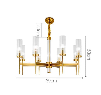 DecorBites™ Gold Plated Nordic Living Room LED Chandelier | Luxury Hanging Pendant Lighting