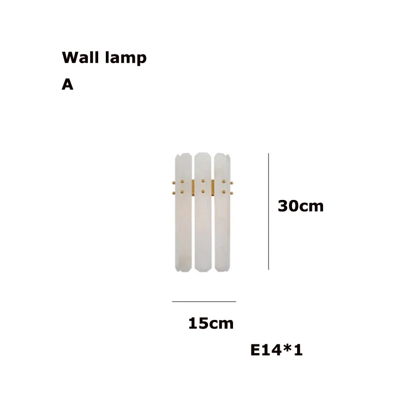 DecorBites™ Alabaster Gold Chrome Chandelier Suspension Luminaire for Living Room
