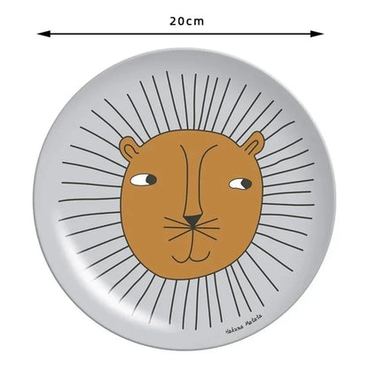 DecorBites™ Animal Print Bamboo Fiber Salad Plate Kitchen Tableware