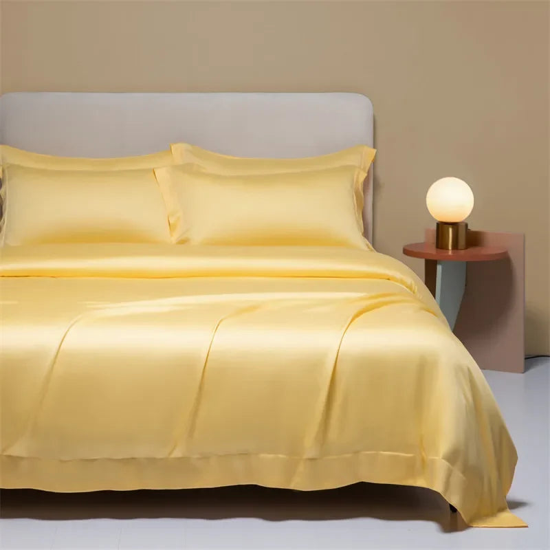 DecorBites™ Cooling Cotton Solid Bedding Set Ultra Soft Quilt Cover for Summer