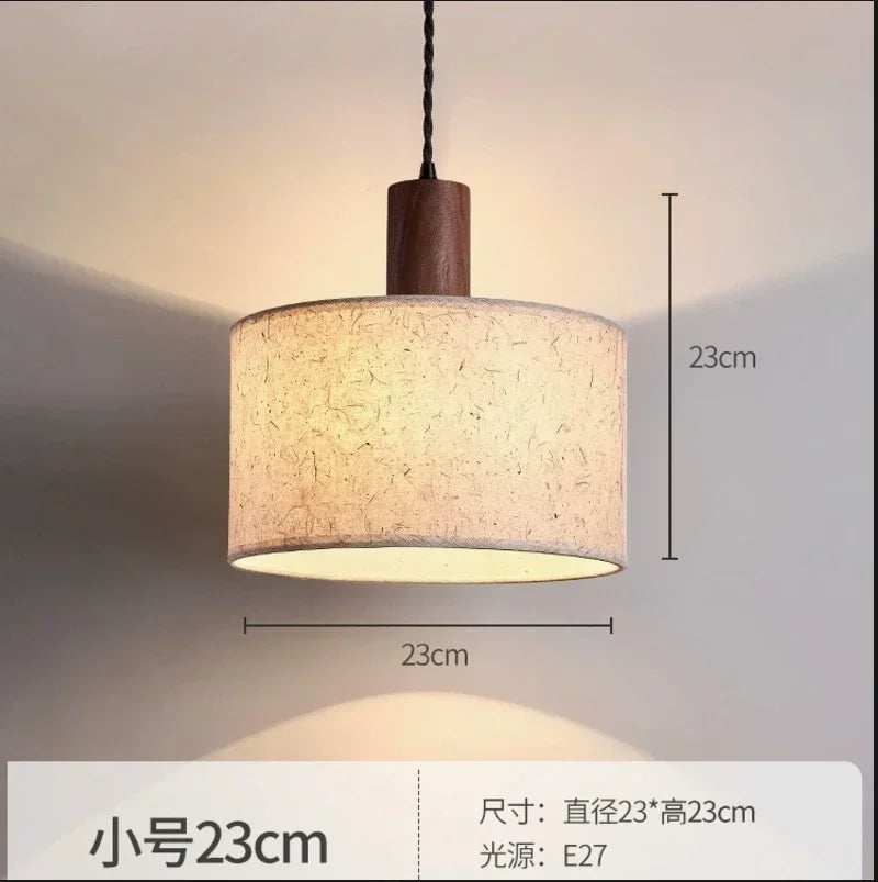 DecorBites™ Cream Wabi-sabi Chandelier Lamp Retro Japanese-style Bedroom Decor Lighting