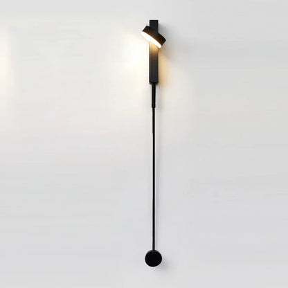 DecorBites™ Black Rotating LED Wall Lamp for Bedroom, Stair, Aisle - Modern Indoor Lighting Fixtures
