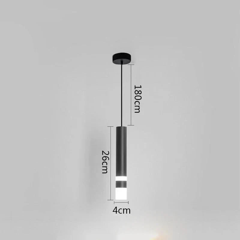 DecorBites™ Black Ring Pendant Lamp Dimmable LED Ceiling Hanging Light