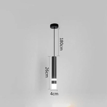 DecorBites™ Black Ring Pendant Lamp Dimmable LED Ceiling Hanging Light