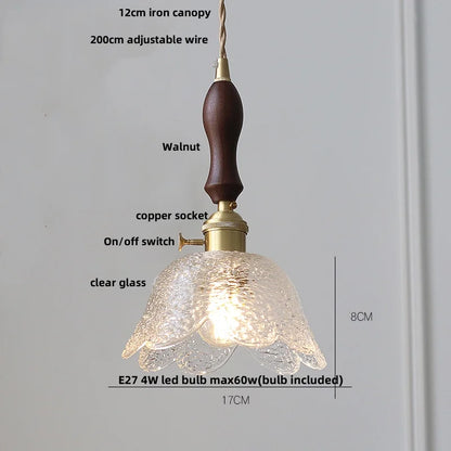 DecorBites™ Clear Glass LED Pendant Lamp for Dining Coffee Restaurantr Aisle - Modern Nordic Design