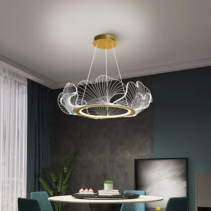 DecorBites™ Ginkgo Leaf Chandelier Nordic Pendant Light for Living Dining Bedroom