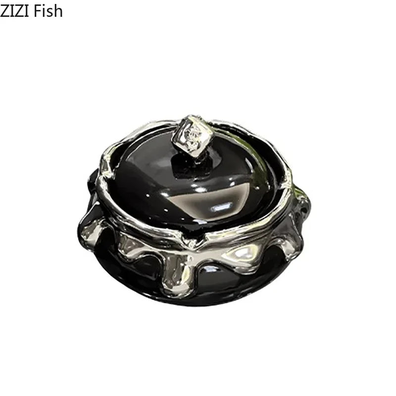 DecorBites™ Lucky Ceramic Ashtray: Premium Smoking Accessories for Weed, Home & Gifts