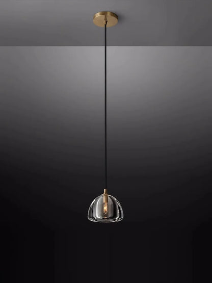 DecorBites™ Black Brass American Series Crystal Copper LED Chandelier for Dinning Room