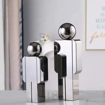 DecorBites™ Crystal Man Statue Glass Figure Sculpture Home Decor Ornaments