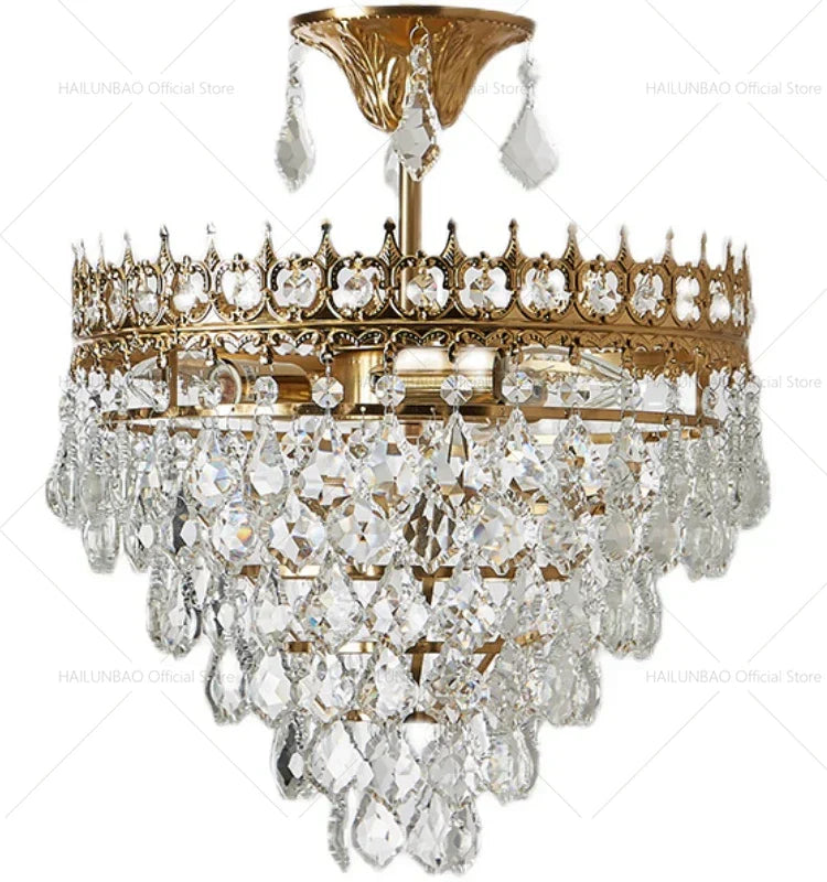 DecorBites™ Crystal Chandelier: Modern Luxury Lighting for Dining, Bedroom, and Living Room