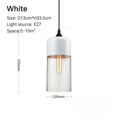DecorBites™ Glass Wood Chandelier LED Pendant Light Fixture for Living Dining Bedroom