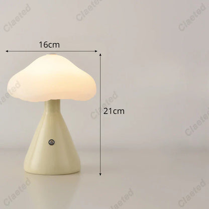 DecorBites™ LED Mushroom Night Light Touch Switch Bedside Lamp Kid's Room Decor