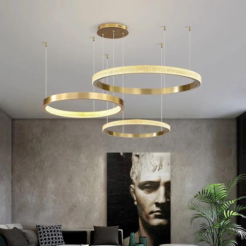 DecorBites™ Crystal Chandelier for Living and Dining Room, Luxury Pendant Light for Home Décor