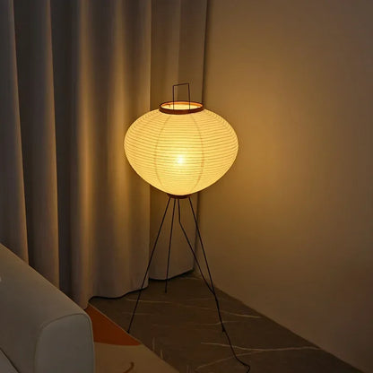 ™ Japanese Rice Paper LED Floor Lamp Retro Standing Light