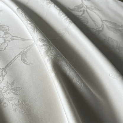 DecorBites™ Jacquard Bedding Set - Lyocell Cotton Bed Linens, Sheet, Pillowcase, Quilt Cover