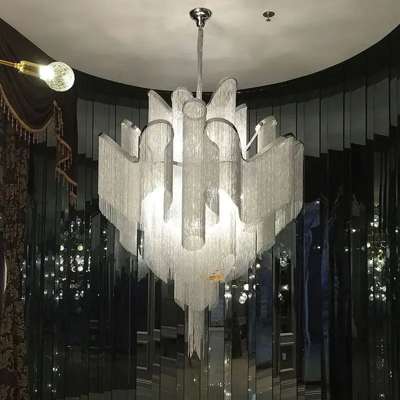 DecorBites™ LED Flower Tassels Ceiling Chandelier for Living Room and Staircase