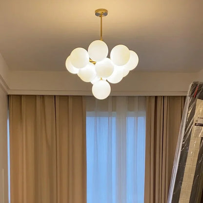 DecorBites™ Elegant Glass Chandelier for Living Room Dining Decor