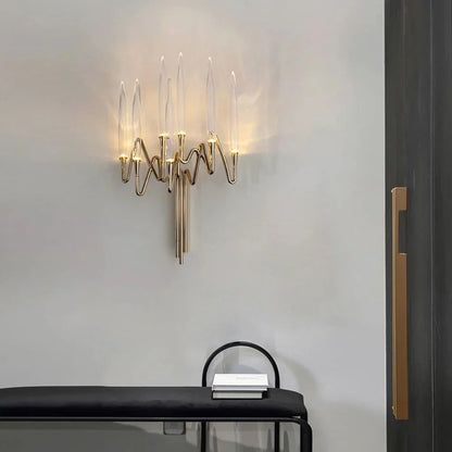 DecorBites™ Crystal Candle Wall Sconce: Luxury Retro Light Fixture for Living Room Decor