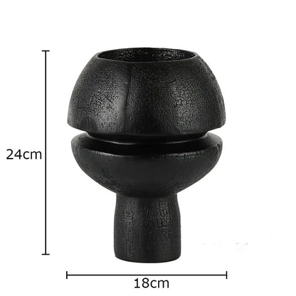 DecorBites™ Black Spherical Resin Sculpture Desk Decoration Abstract Art Aesthetic Ornament