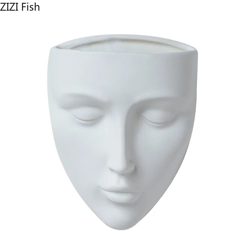 DecorBites™ Ceramic Wall-mounted Vase for Plant Pots and Flower Arrangement